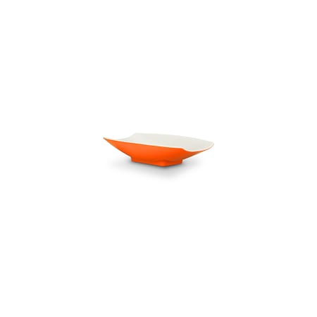 Bon Chef Melamine Curves Bowl - Orange Outside/White Inside 8" X 4 3/4" X 2" 8 Oz 53701-2ToneOrange